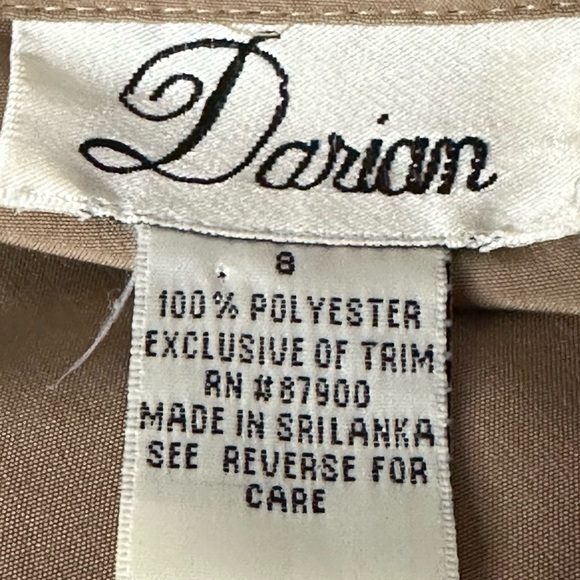 Darian Blouse 8 Beige Green Button Down - Picture 7 of 7